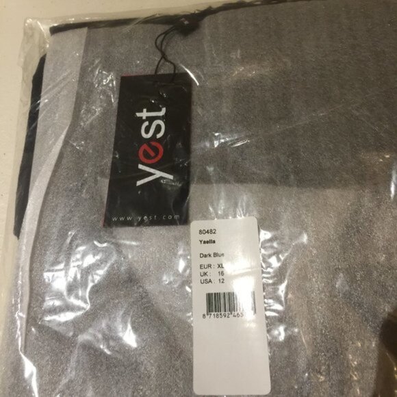 Yest Yaella Dark Blue Long Button Front Cardigan Style 80482 Size 12 - Picture 6 of 7